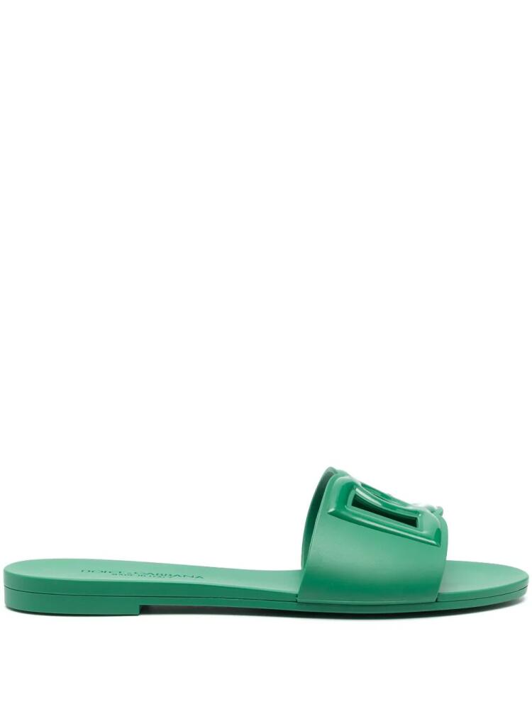 Dolce & Gabbana Bianca DG-logo slides - Green Cover