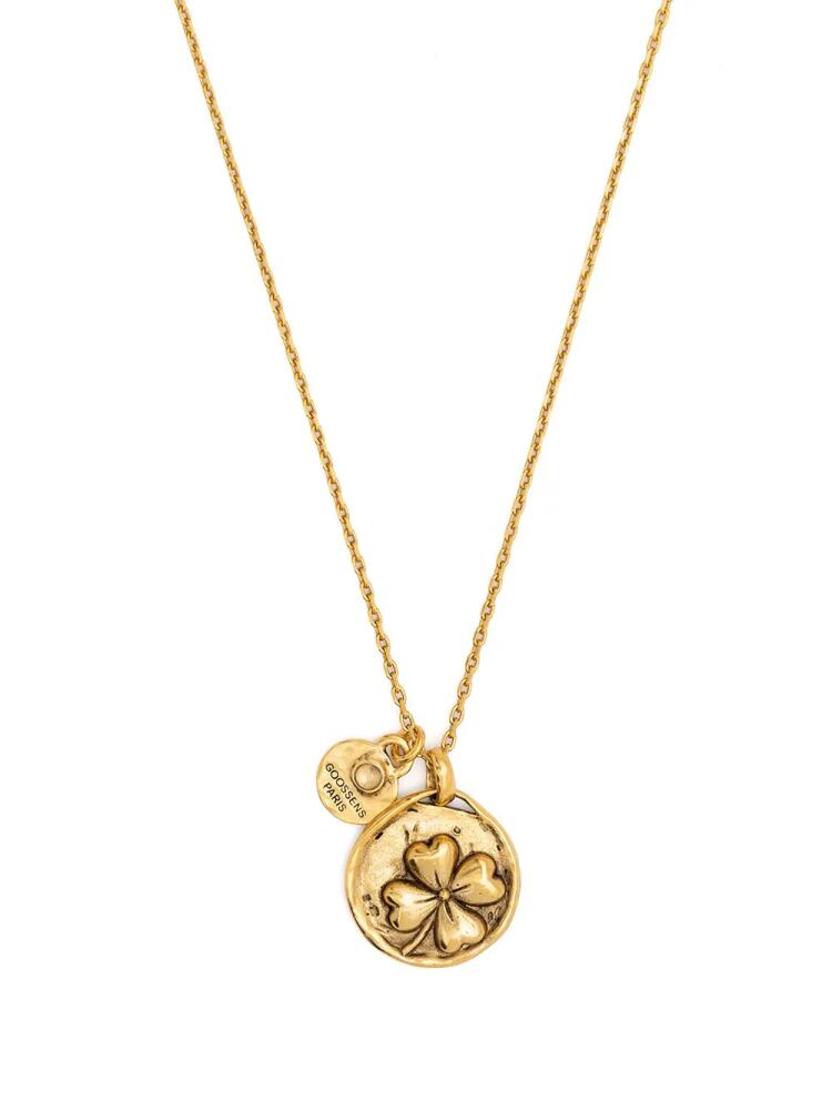 Goossens Talisman four-leaf clover medallion necklace - Gold Cover