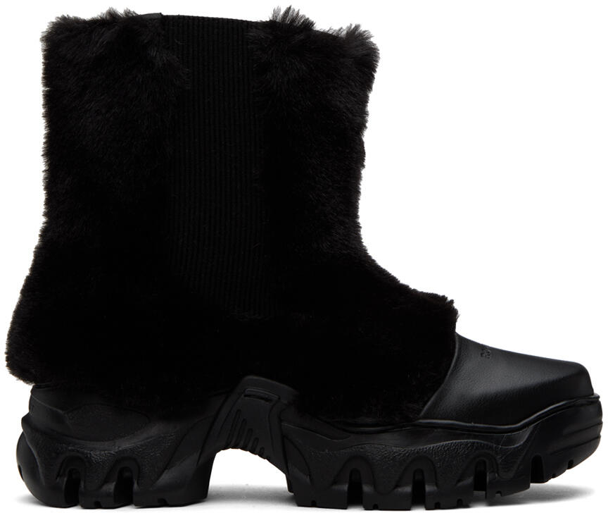 Rombaut Black Boccaccio II Faux-Fur Chelsea Boots Cover