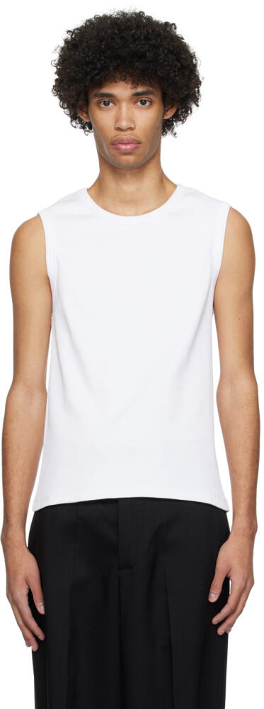 Róhe White Crewneck Tank Top Cover