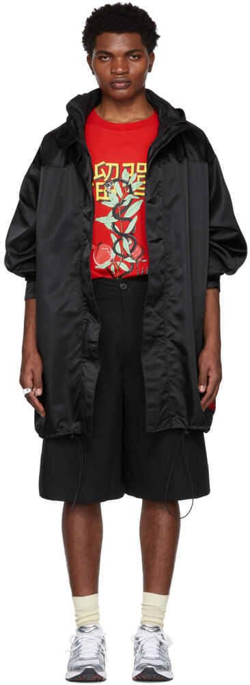 LU'U DAN SSENSE Exclusive Black Military Parka Coat Cover