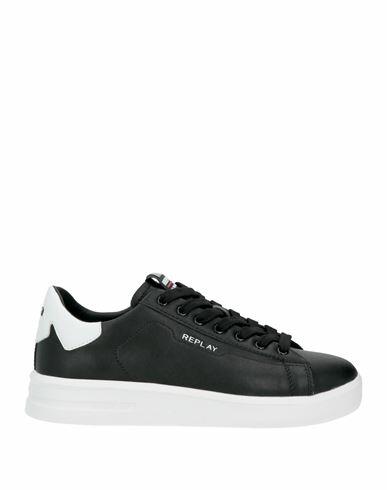 Replay Man Sneakers Black Leather Cover