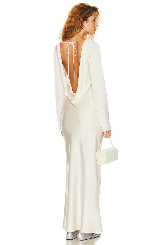 Helsa Angelica Backless Maxi Dress in Ivory Cover