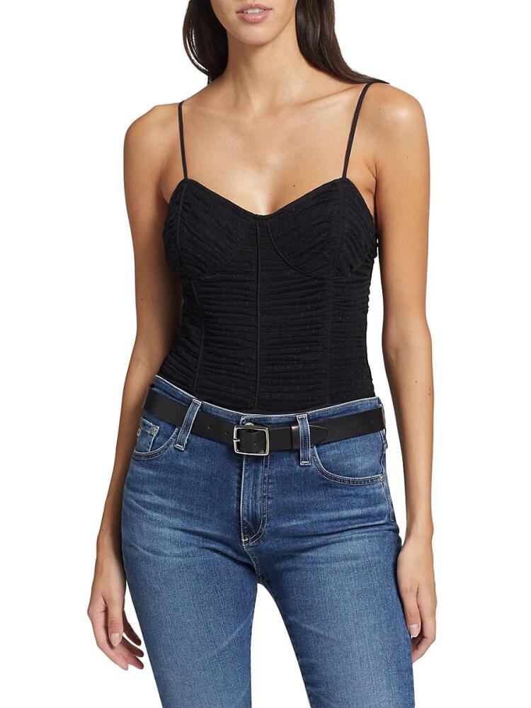 Cami NYC Women's Nicole Ruched Bodysuit - Black Cover