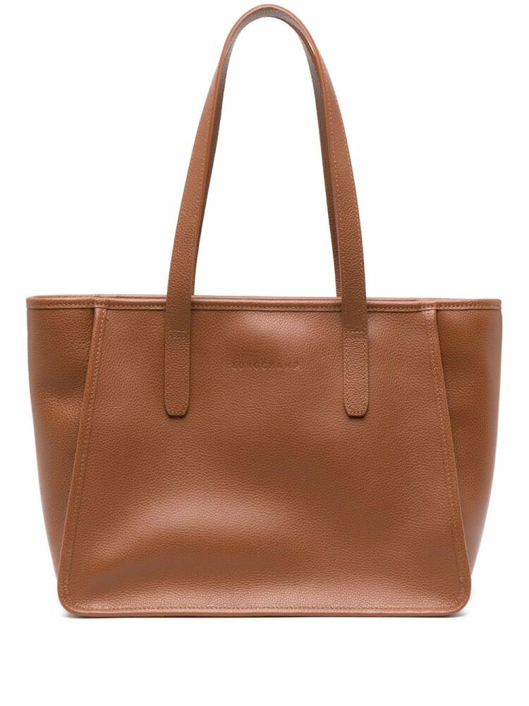 Longchamp Le Foulonné medium leather tote bag - Brown Cover