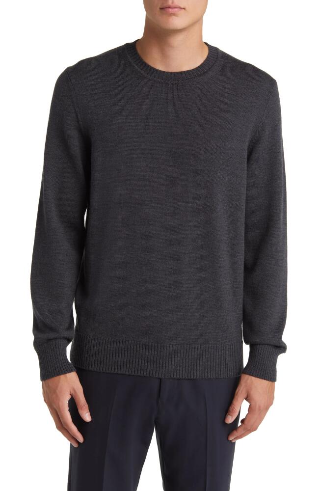 Emporio Armani Wool Crewneck Sweater in Grey Cover