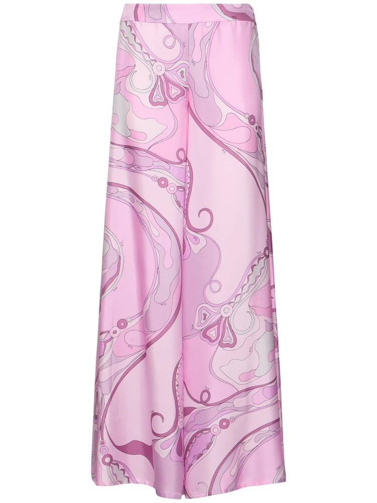 PUCCI Printed Silk Twill Palazzo Pants Cover