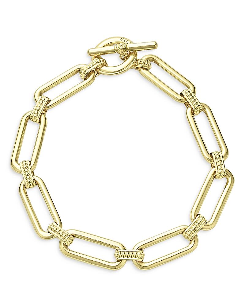 Lagos 18K Yellow Gold Signature Caviar Link Bracelet Cover