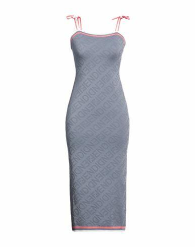 Fendi Woman Midi dress Grey Viscose, Polyamide, Polyurethane Cover