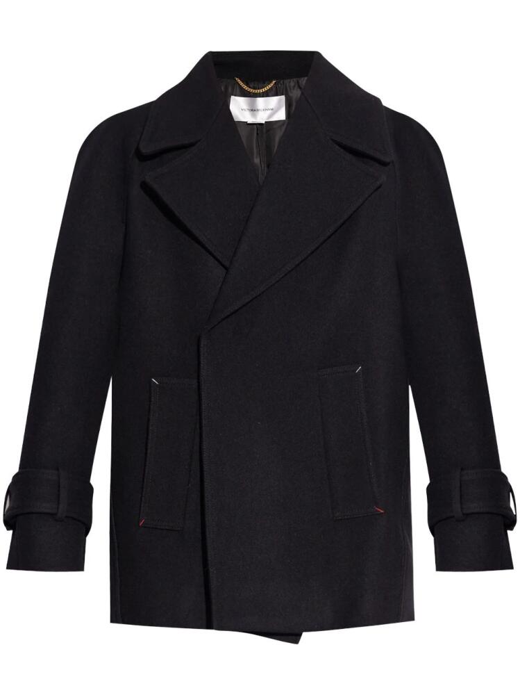 Victoria Beckham wool double breasted coat - Black Cover