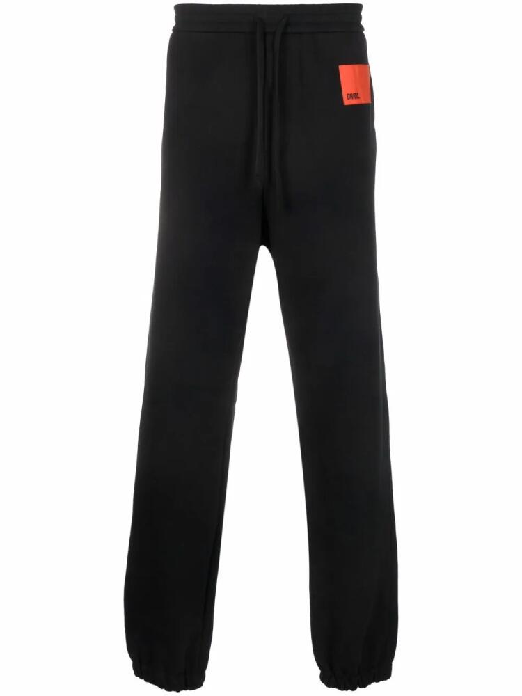 OAMC logo-patch cotton track pants - Black Cover