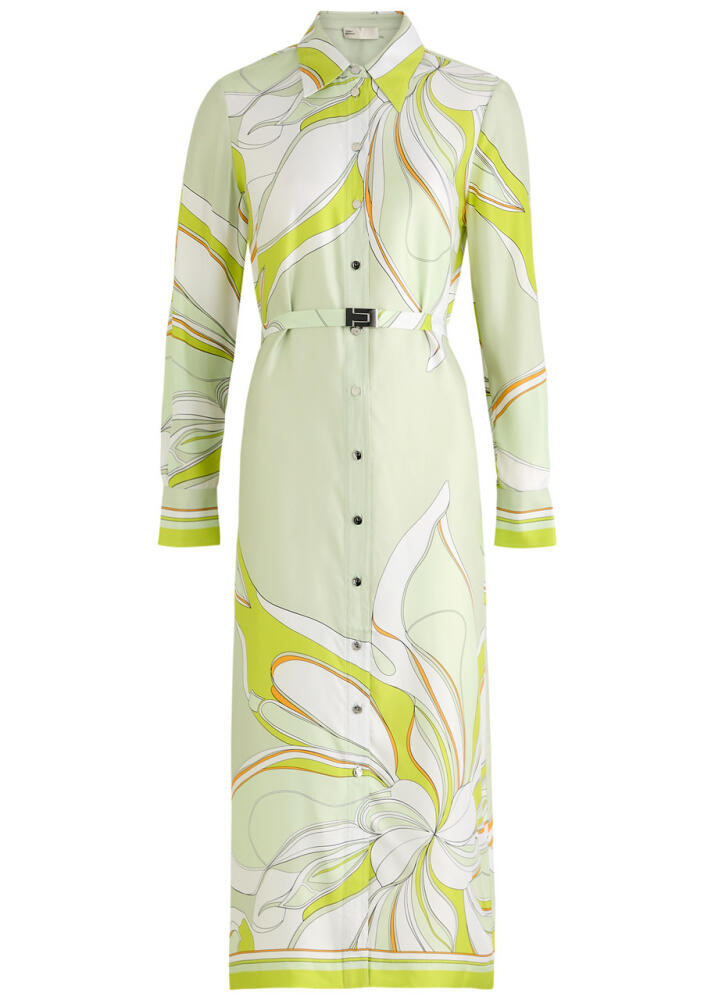 Tory Burch Printed Silk-satin Shirt Dress - Green Cover