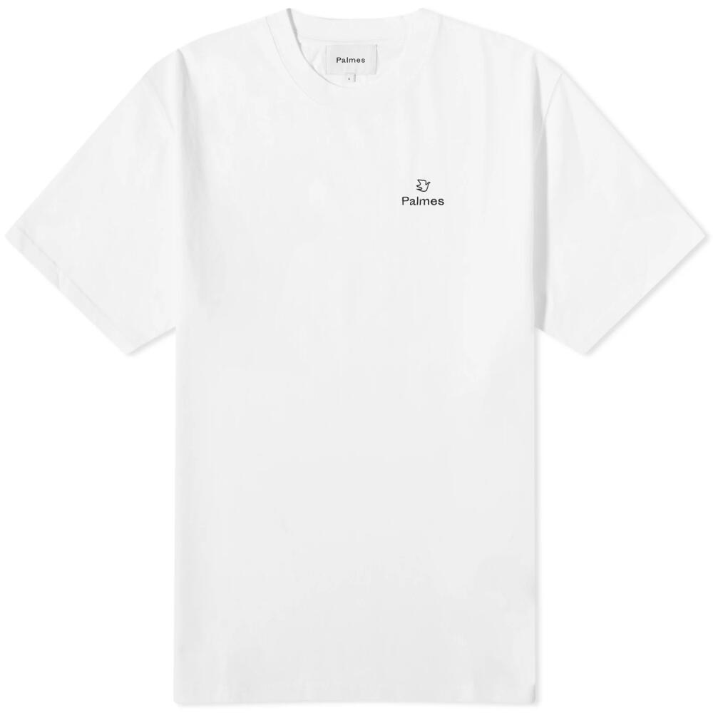 Palmes Men's Allan Chest Logo T-Shirt in White Cover