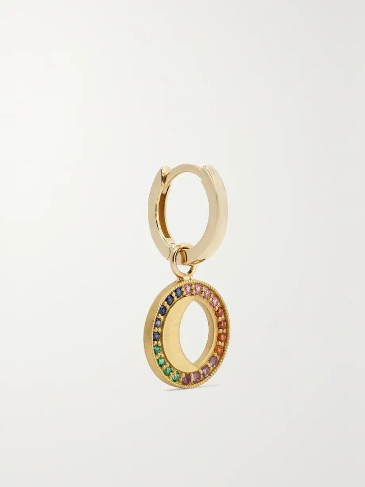 Andrea Fohrman - 18-karat And 14-karat Gold Multi-stone Single Hoop Earring - One size Cover