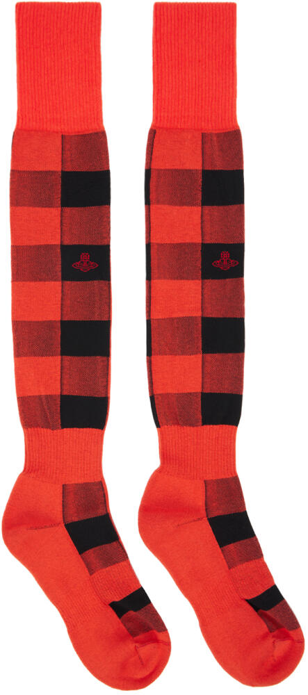 Vivienne Westwood Orange & Black High Socks Cover