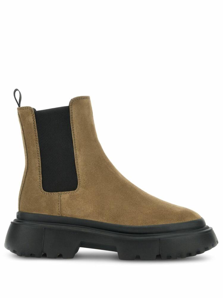 Hogan chunky-sole suede Chelsea boots - Neutrals Cover