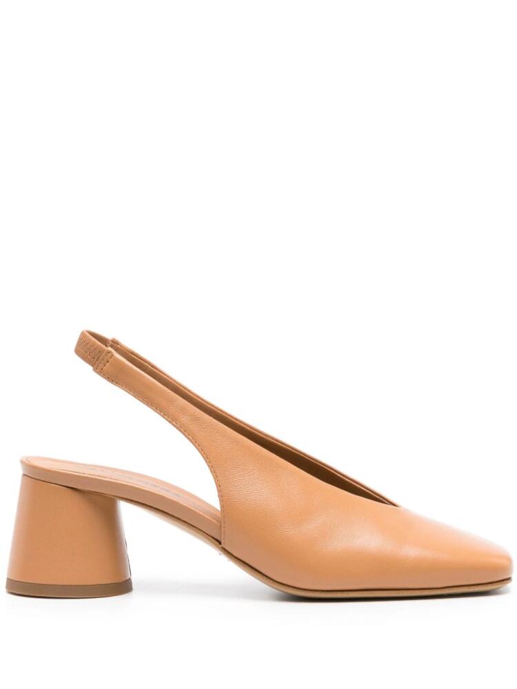 Halmanera Cala 55mm leather pumps - Brown Cover