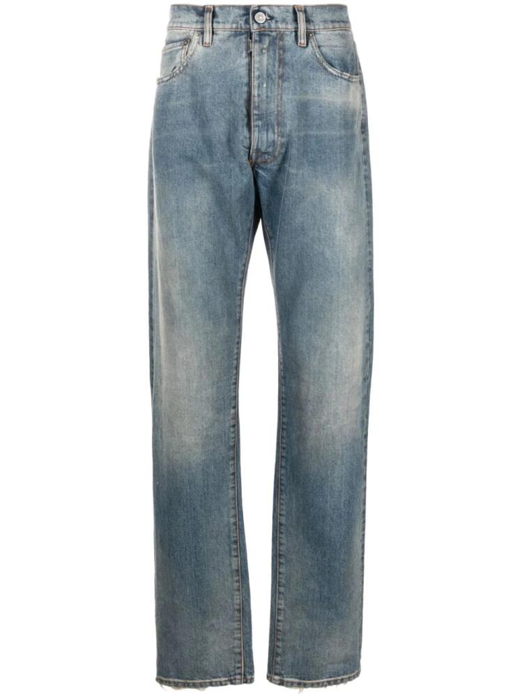 Maison Margiela distressed straight-leg jeans - Blue Cover