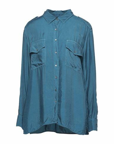 Mason's Woman Shirt Pastel blue Cupro, Viscose Cover