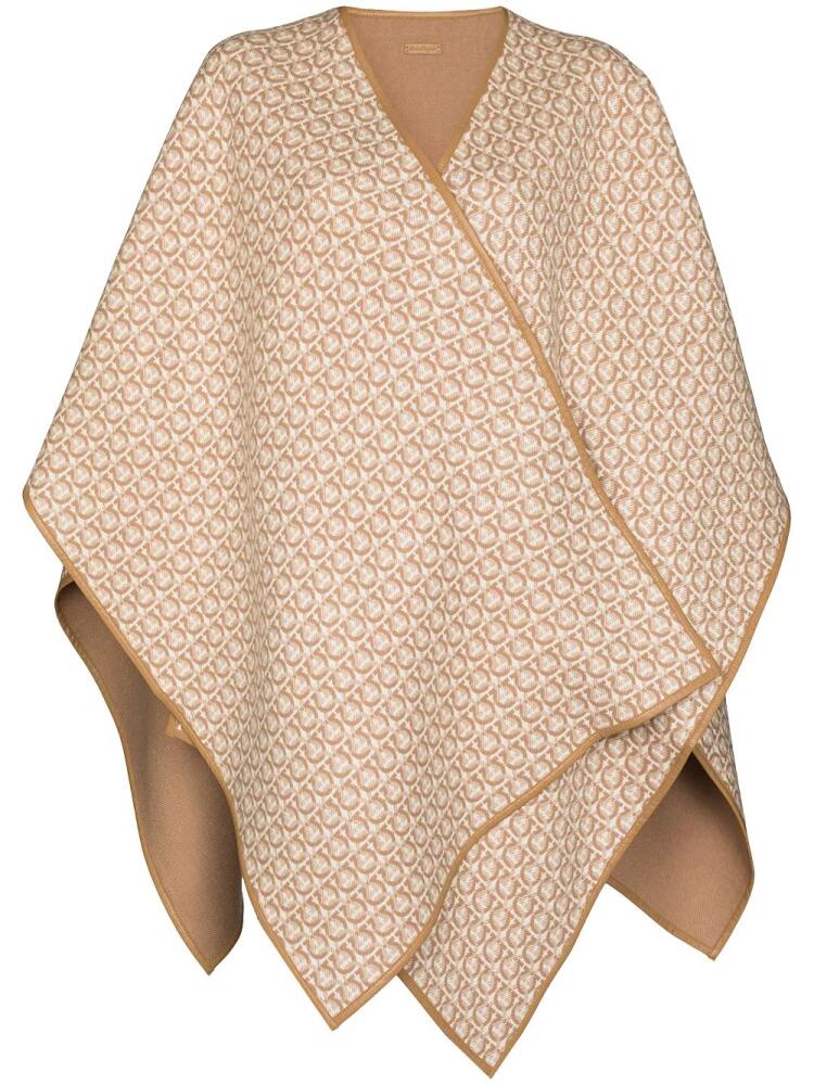 Ferragamo Gancini reversible cape - Neutrals Cover