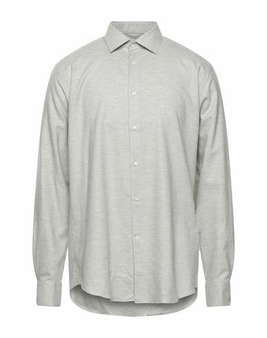 Paul & Shark Man Shirt Light grey Size 17 ½ Cotton, Cashmere Cover