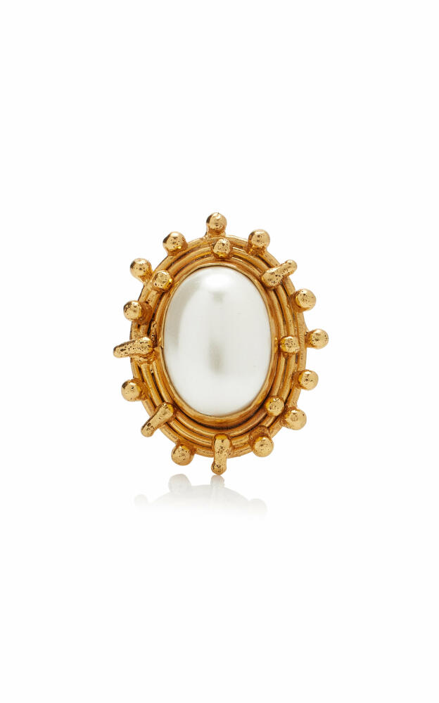 Sylvia Toledano - Stone Dots 22K Gold-Plated Pearl Ring - White - Gifts For Her Cover