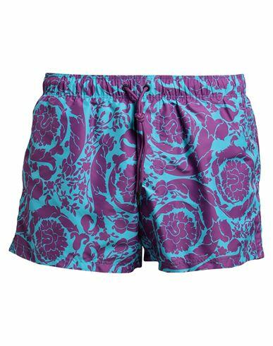 Versace Man Swim trunks Purple Polyester Cover