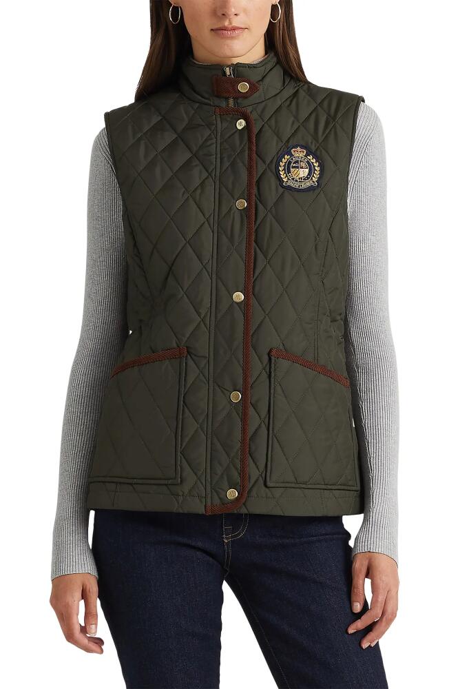 Lauren Ralph Lauren Quilted Crest Vest in Litchfield Loden Cover