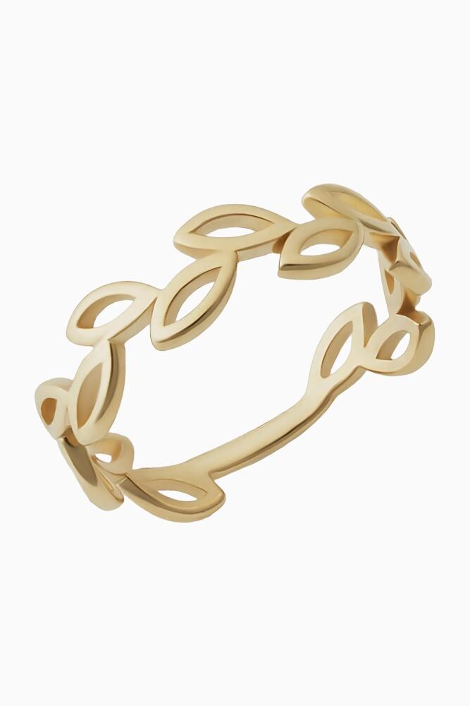 Oradina 14K Gold Leaf Your Mark Ring in Yellow Gold Cover