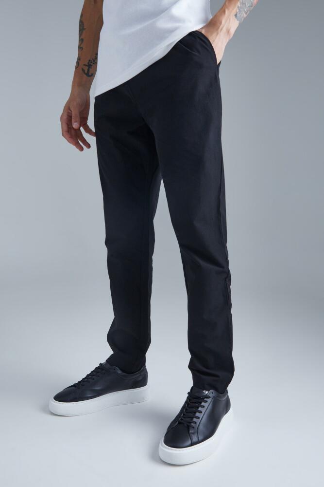 Mens Technical Stretch Slim Pants - Black Cover