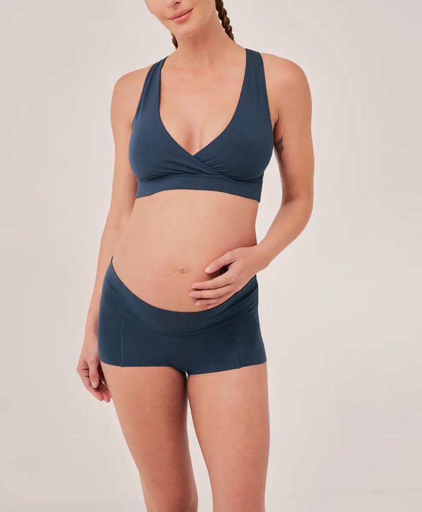 Pact Organic Maternity Nursing Bralette in French Navy Cover