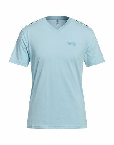 Moschino Man Undershirt Sky blue Cotton Cover