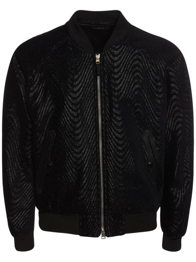 TOM FORD Wave Jacquard Bomber Jacket Cover