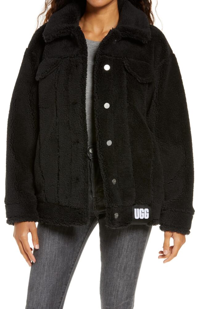 UGG(r) Fleece Trucker Jacket in Black Cover