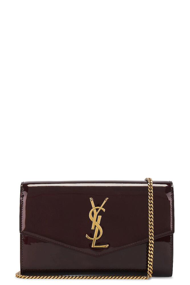 Saint Laurent Uptown Wallet On Chain Bag in Brown Cover