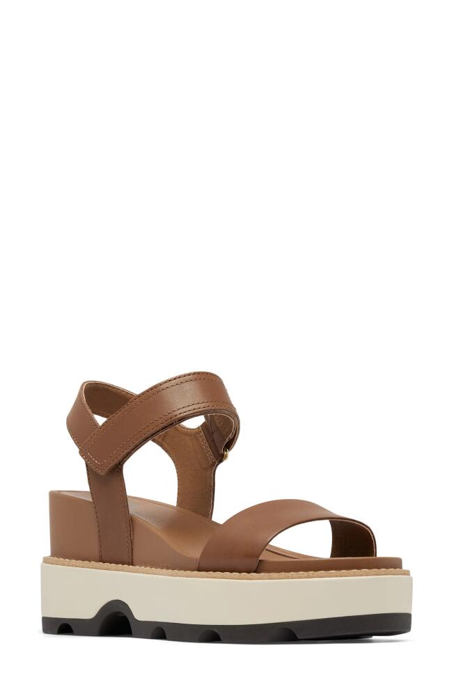 SOREL Joanie IV Y Strap Wedge Sandal in Velvet Tan/Blackened Brown Cover