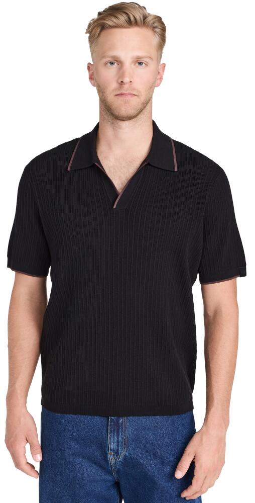 rag & bone Harbor Johnny Collar Polo Black Cover