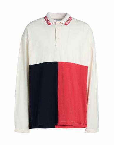 Topman Man Polo shirt Ivory Cotton Cover