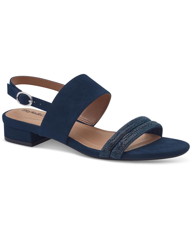 Style & Co Women's Selbiee Slingback Dress Sandals, Created for Macy's - Navy Cover