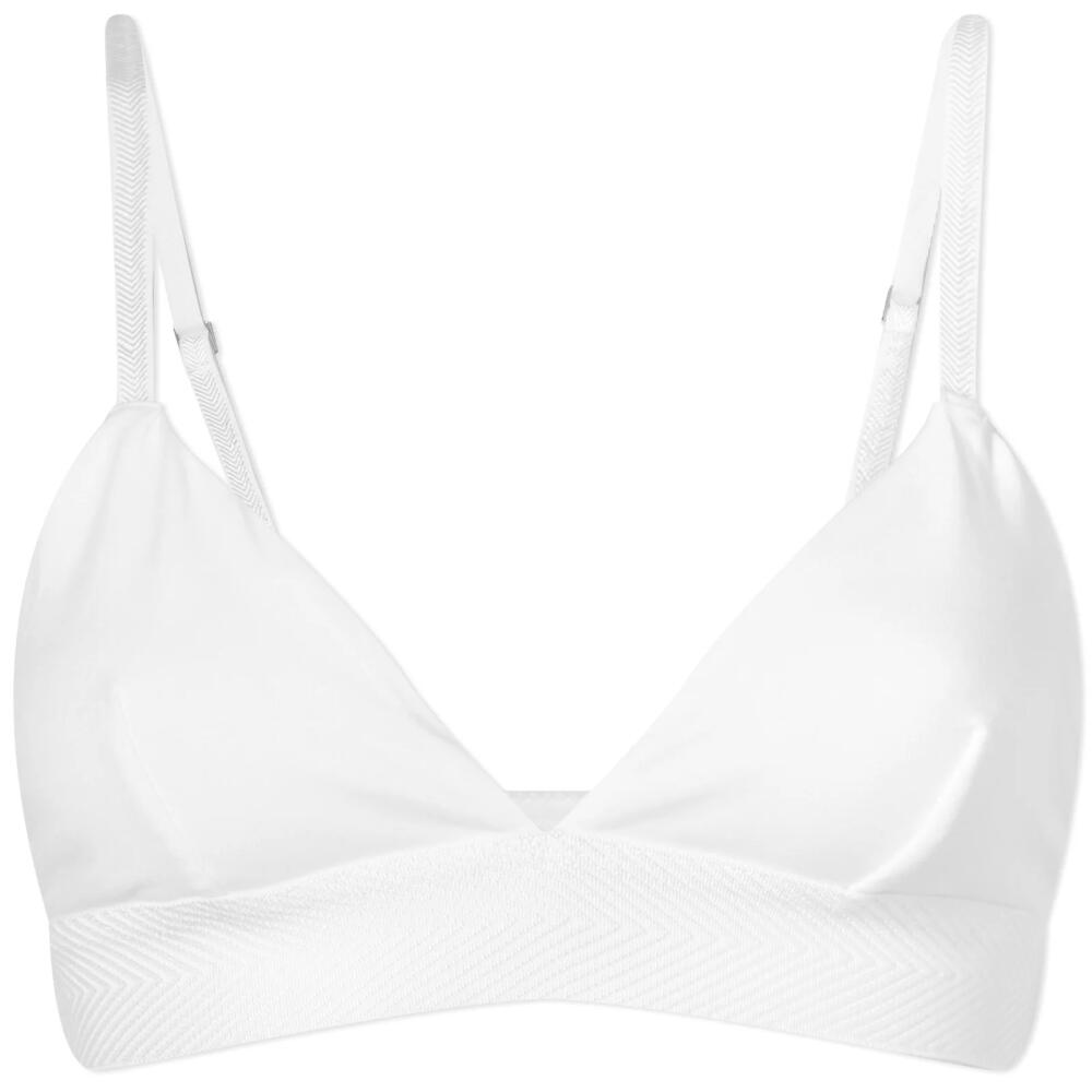 CDLP Women's Triangle Bralette in White Cover