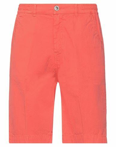 Re_hash Man Shorts & Bermuda Shorts Orange Cotton, Elastane Cover