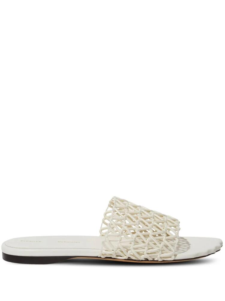 Proenza Schouler Sculpt woven slide sandals - White Cover