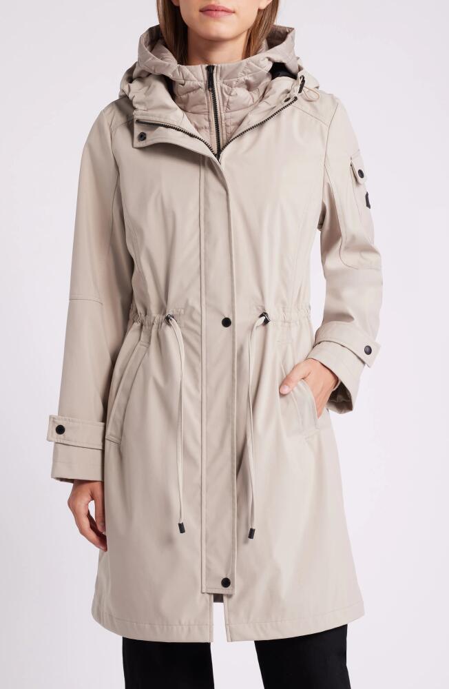 Sam Edelman Hooded Longline Parka in Oat Cover