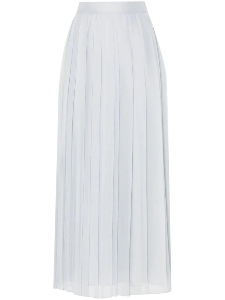 Eleventy plissé midi skirt - Blue Cover