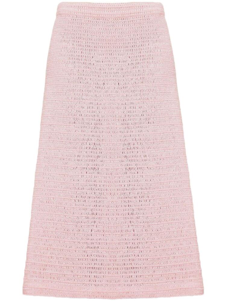 A.M.G. linen knitted skirt - Pink Cover