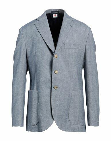 Luigi Borrelli Napoli Man Blazer Blue Virgin Wool Cover