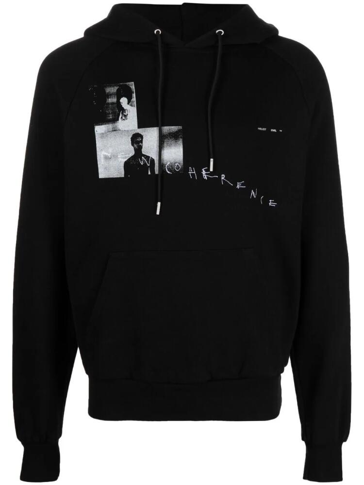 HELIOT EMIL graphic-print hoodie - Black Cover