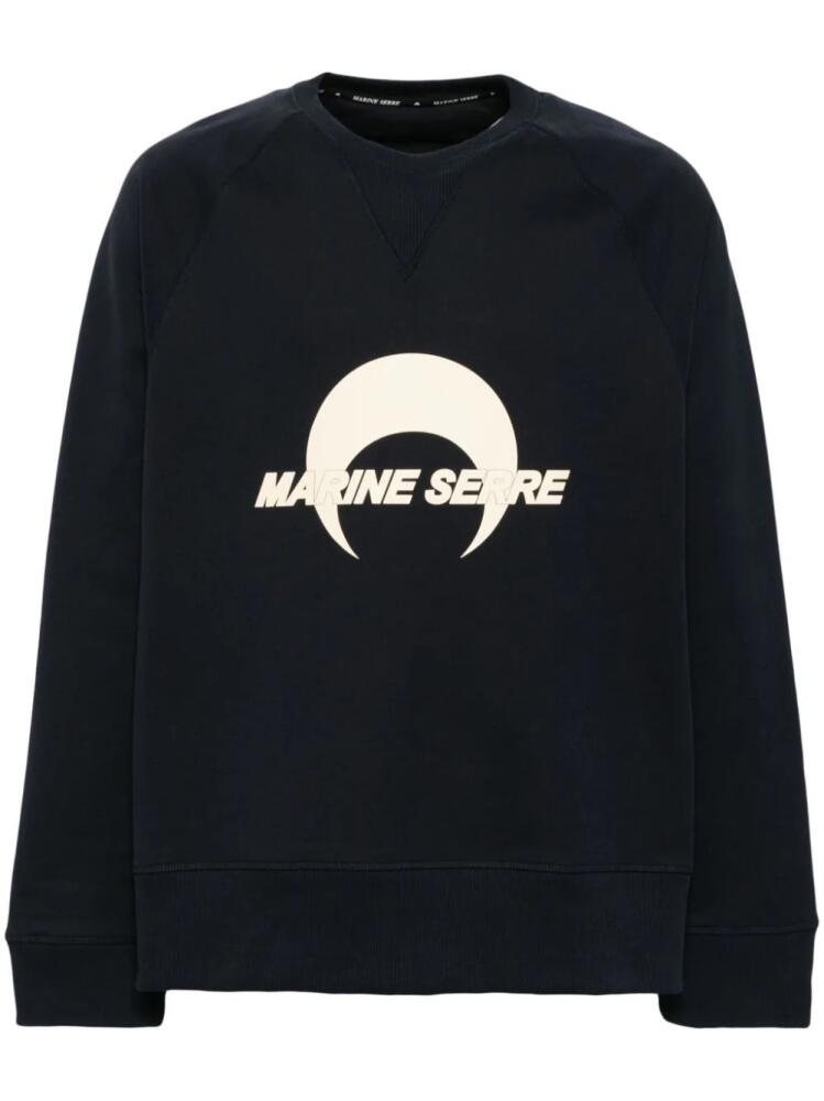 Marine Serre logo-print sweatshirt - Blue Cover