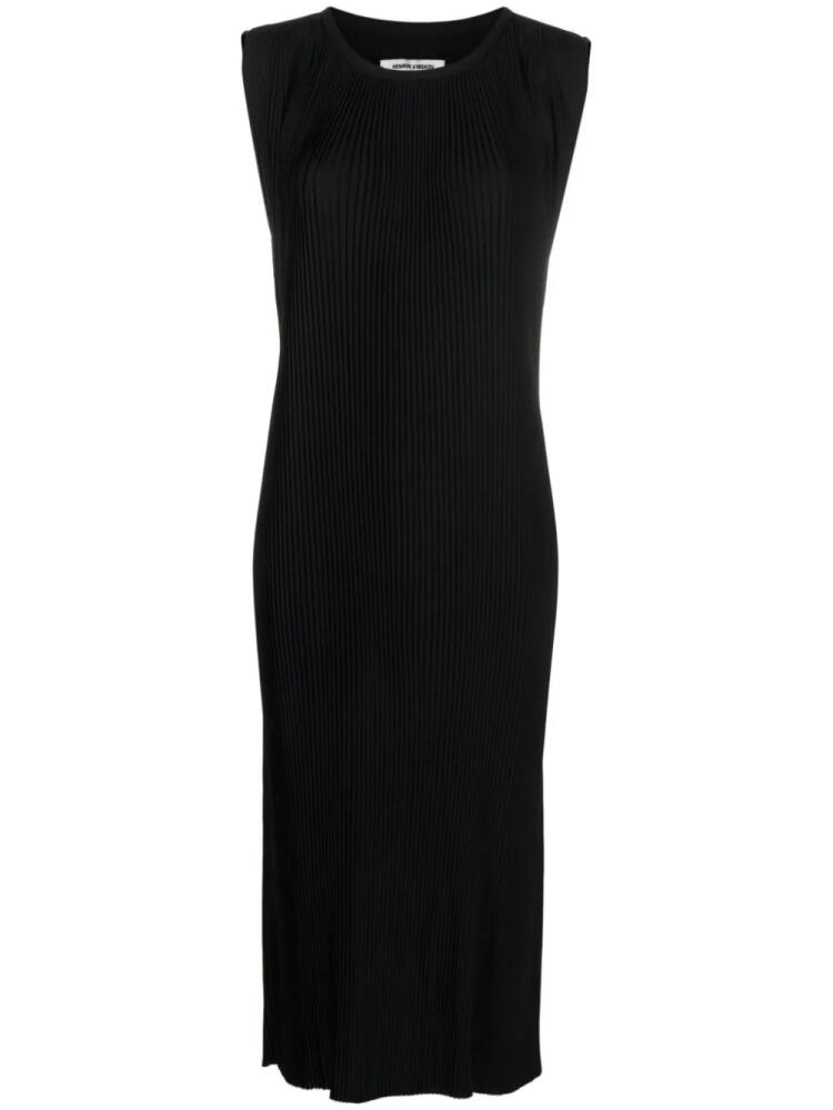 Henrik Vibskov Pull plissé-crepe midi dress - Black Cover