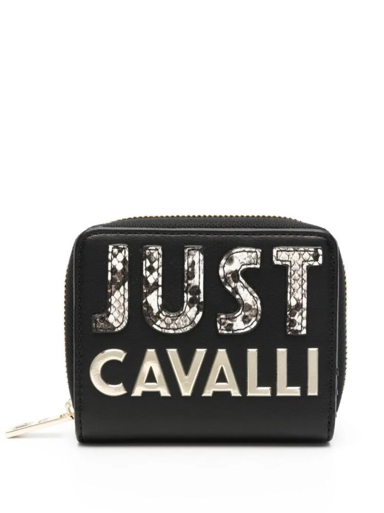 Just Cavalli logo-lettering bi-fold wallet - Black Cover